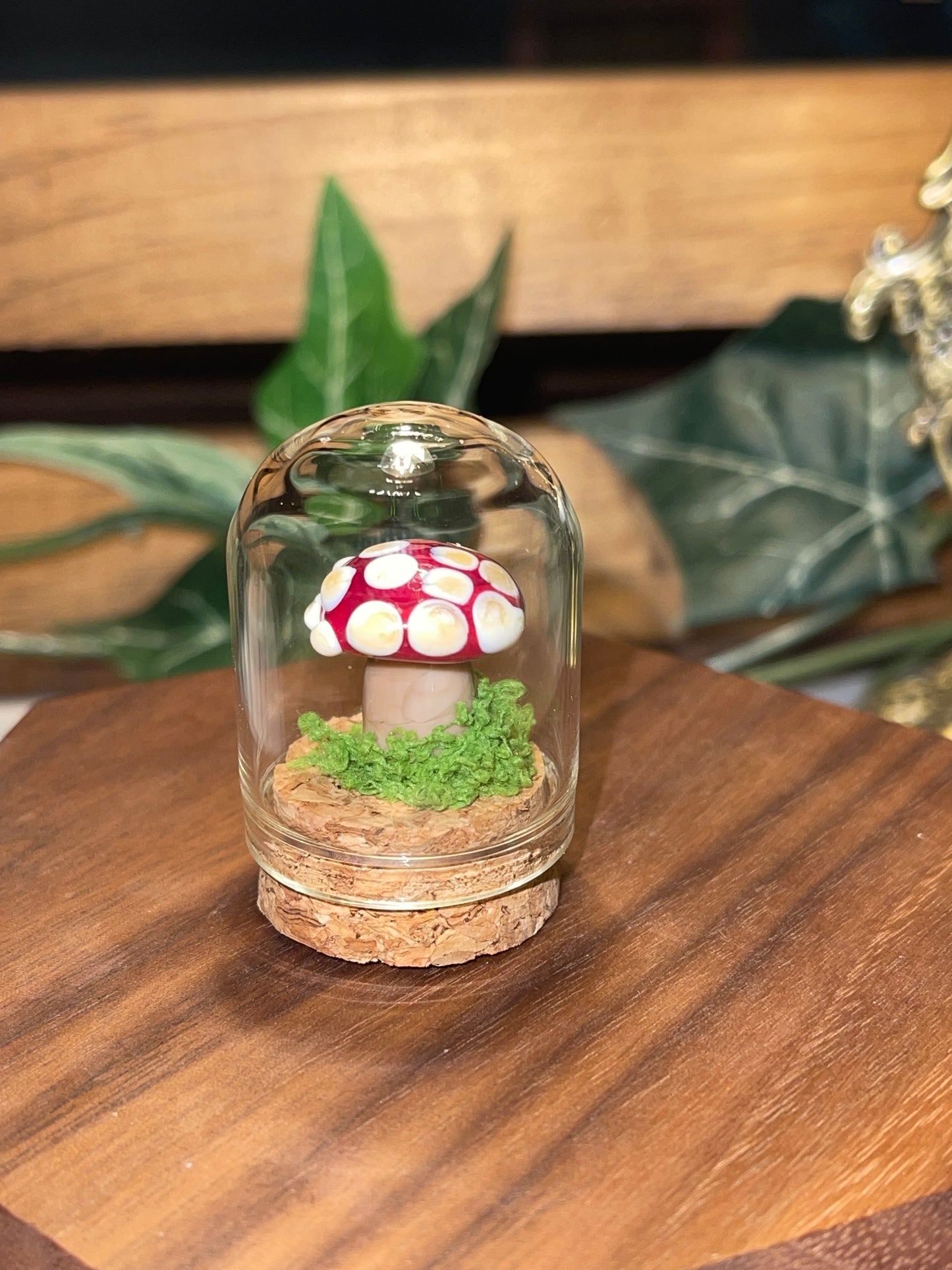 Glass Mushroom in a Glass Dome
