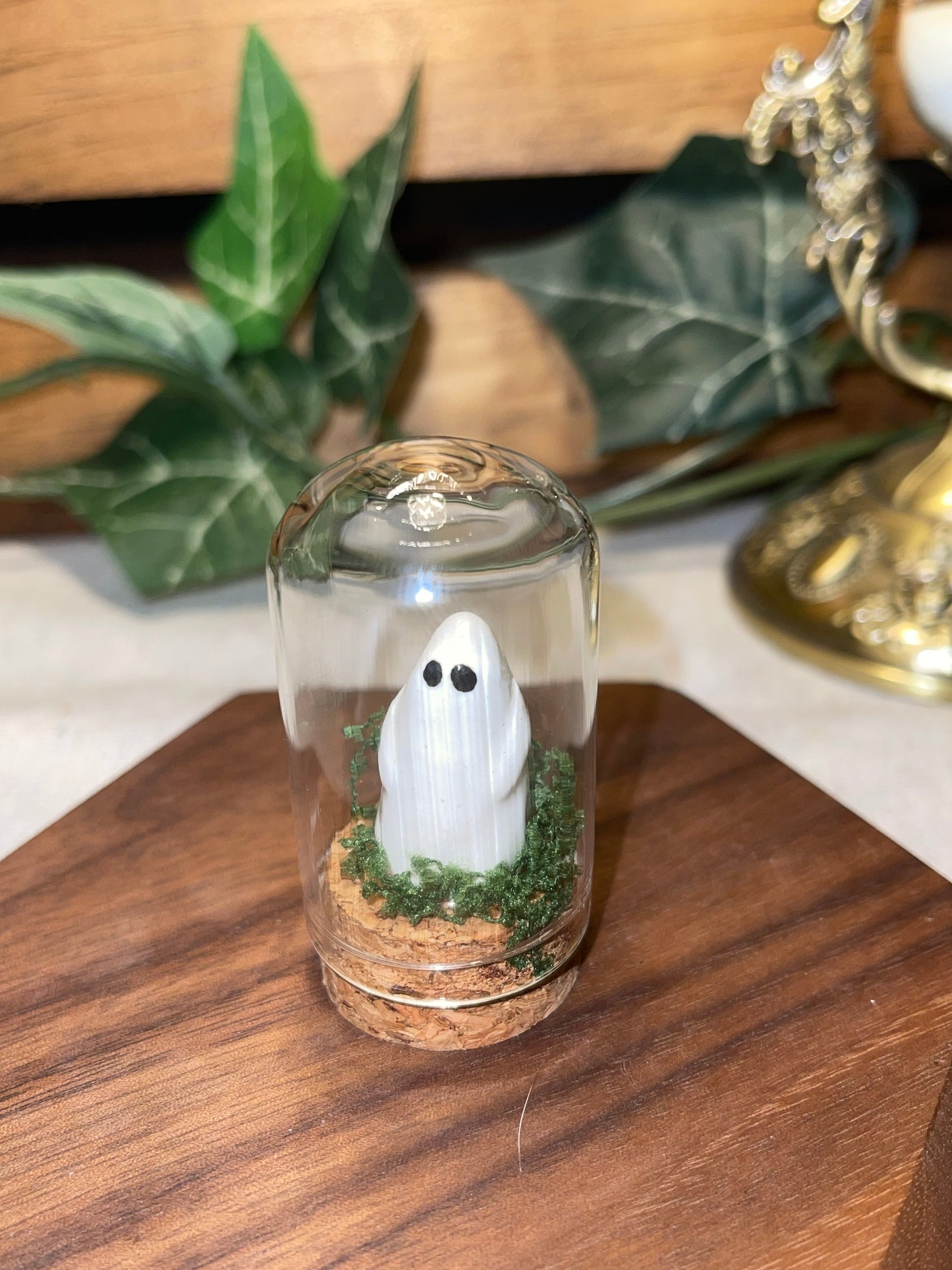 Ceramic Ghost in a Glass Dome