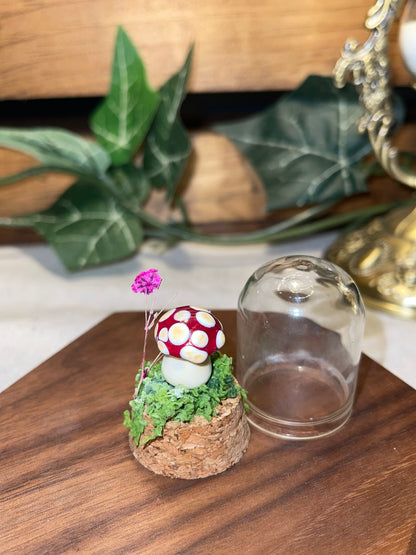 Glass Mushroom in a Glass Dome