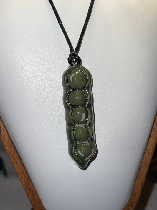 Five Peas in a Pod Ceramic Necklace