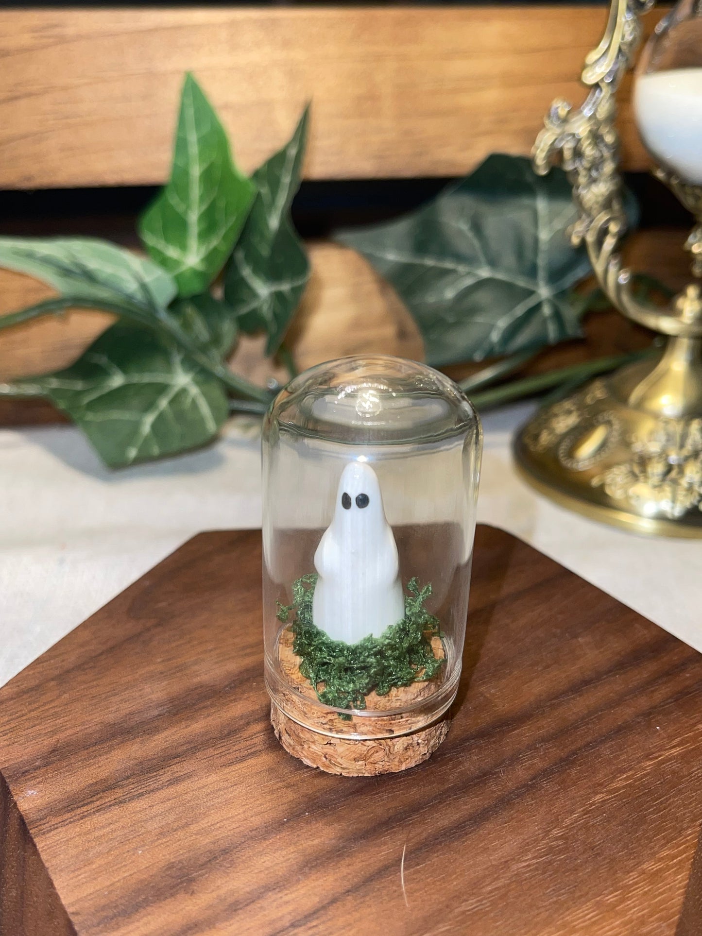Ceramic Ghost in a Glass Dome