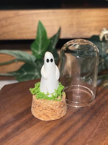 Ceramic Ghost in a Glass Dome