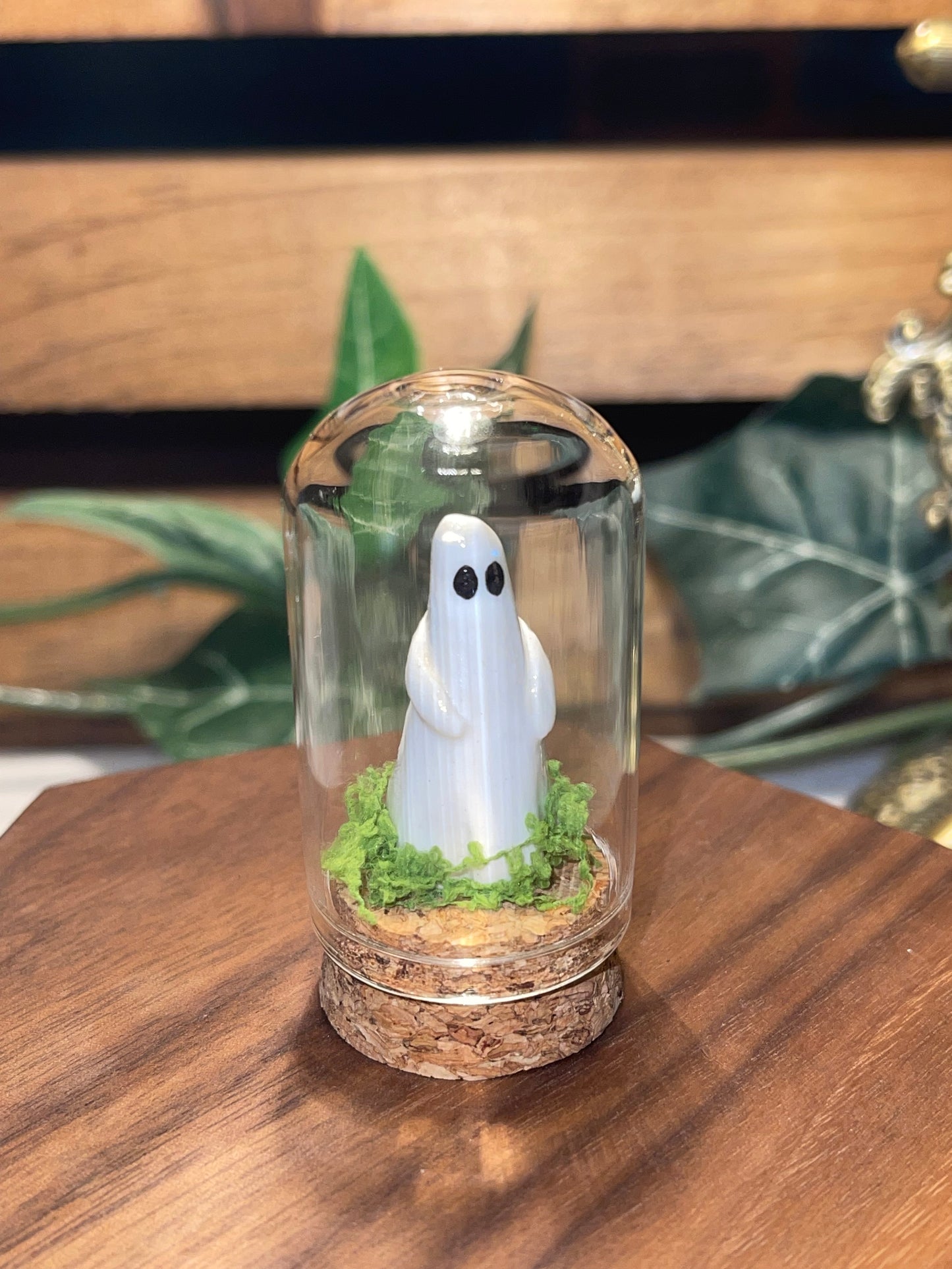 Ceramic Ghost in a Glass Dome