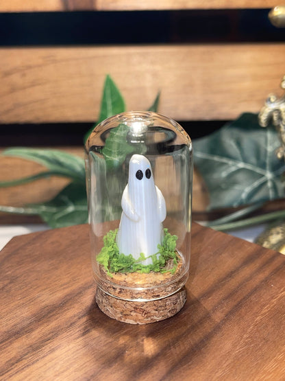 Ceramic Ghost in a Glass Dome