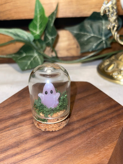 Glass Opalite Ghost in a Glass Dome