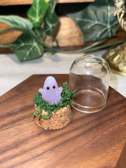 Glass Opalite Ghost in a Glass Dome