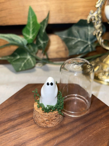 Ceramic Ghost in a Glass Dome